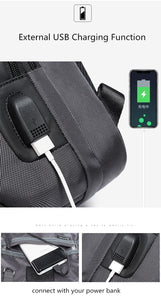 Cross Body Sling Style City Bag with USB Charging Port